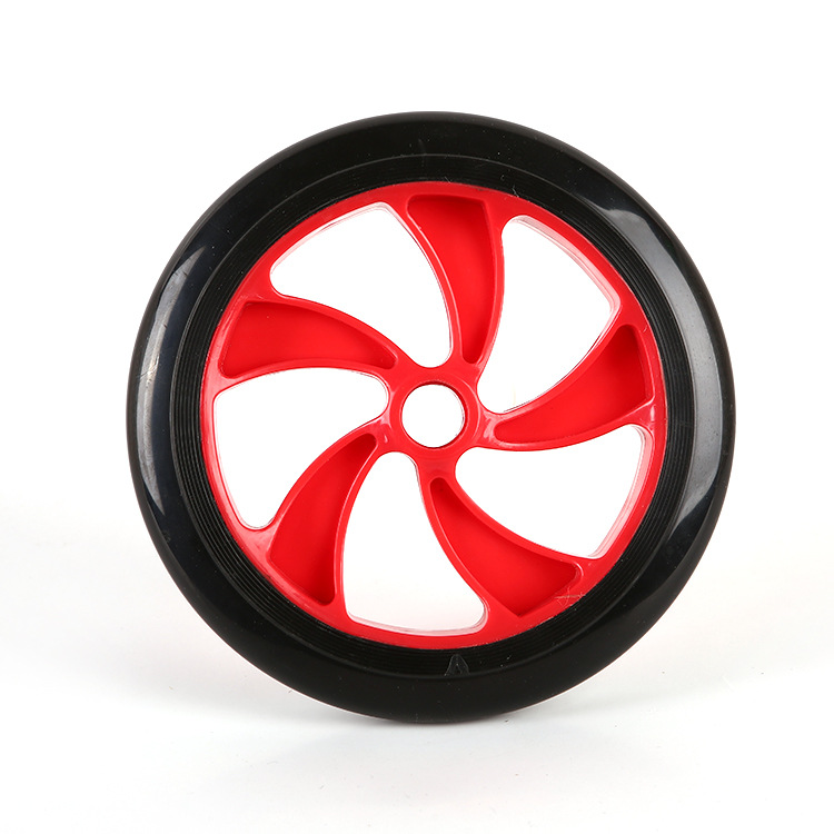 成人滑板车耐磨静音8寸脚轮小推车pu轮旋风20030pu轮子可加工定制