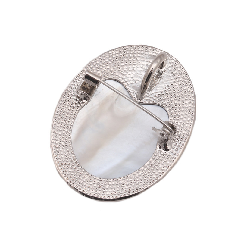 原创手工鲍鱼贝胸针美人头韩版插针一字针胸针别针丝巾扣