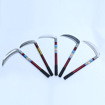 厂家直销喜耕田50#钢窄扇镰刀 农用庄稼收割刀 木制割草镰刀