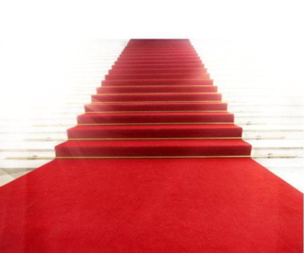 拉绒地毯开幕式 舞台 展会使用大红色拉绒地毯婚庆舞台装饰毯