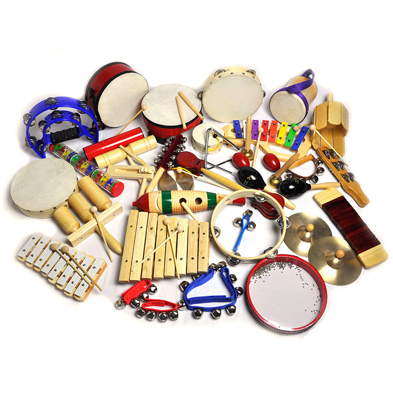 儿童音乐器具早教玩具 宝宝早教益智音乐鼓敲打击乐器33件套批发