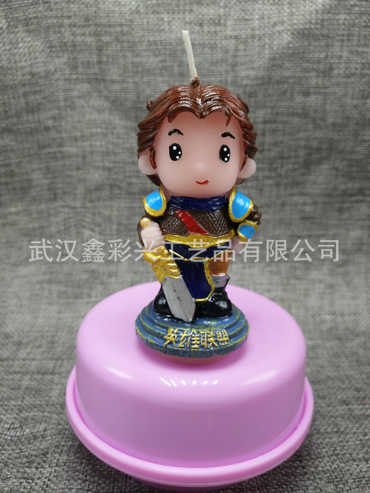 鑫彩兴工艺蜡烛厂家直销 白雪公主卡通彩绘蜡烛 pvc胶盒装 送底托
