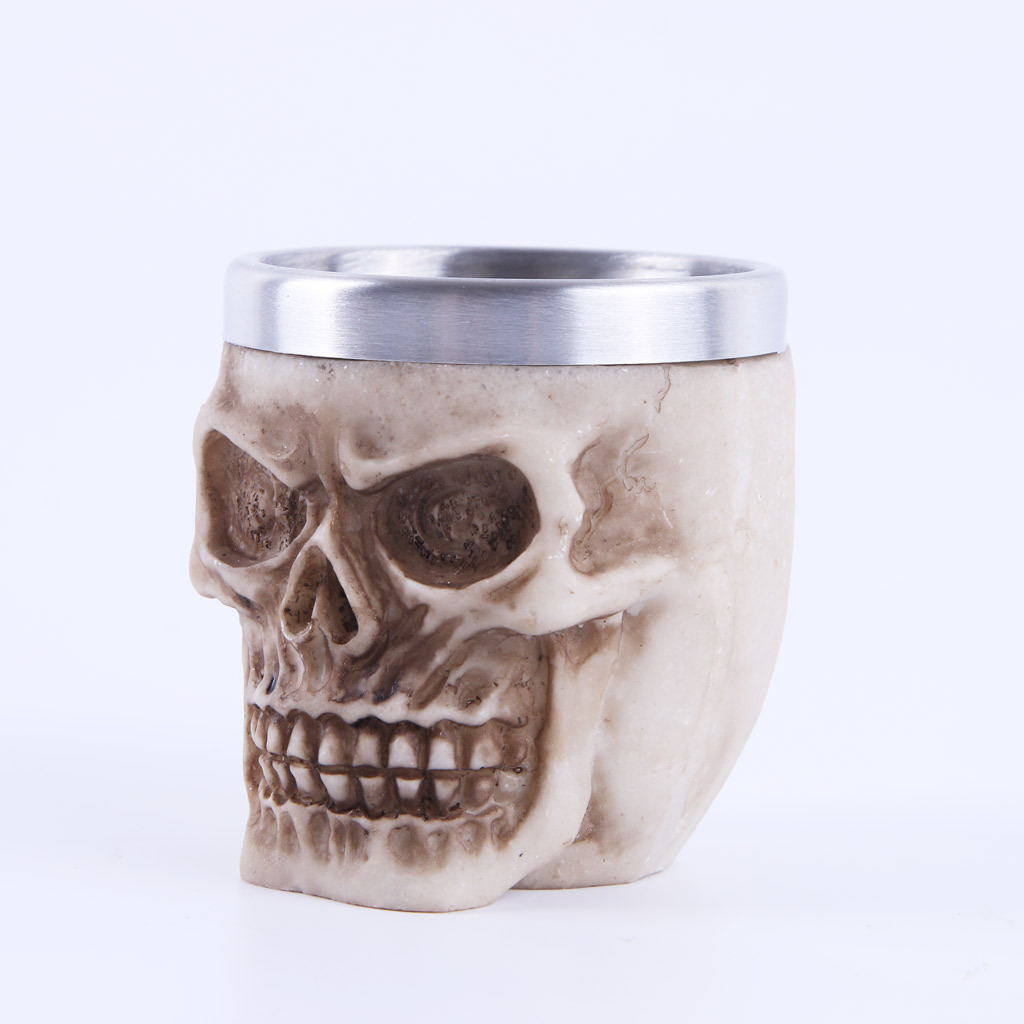 骷髅头酒杯 树脂骷颅头 权利的游戏 居家摆件 头骨红酒杯 万圣节
