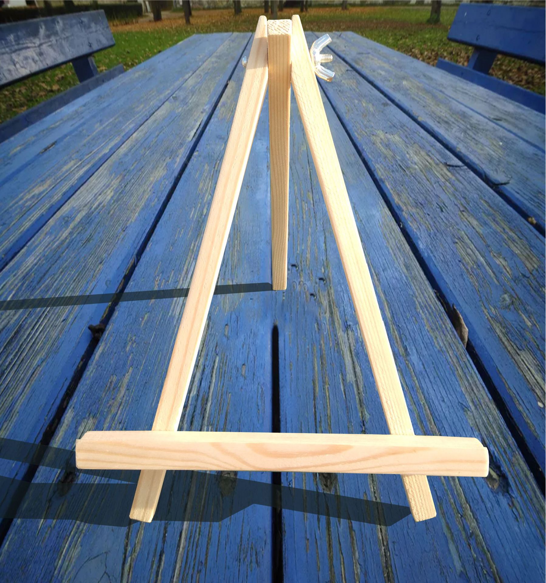 三角木质简约小画架 桌面名片展示架 量大从优 18*24