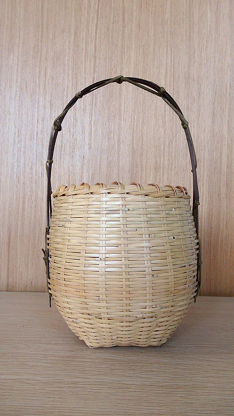 竹编工艺品竹制品竹花篮花器花瓶插花花道装饰出口日本厂家直销