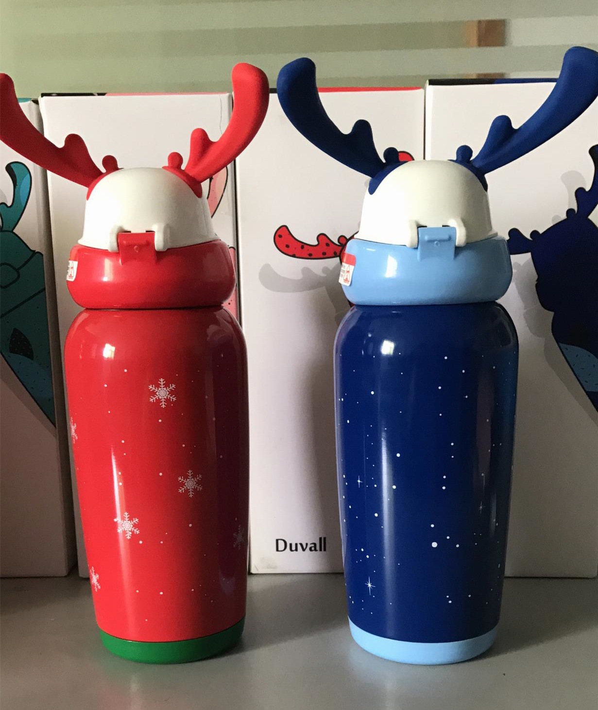 duvall杜瓦尔鹿角杯 圣诞创意316不锈钢麋鹿杯保温杯儿童壶