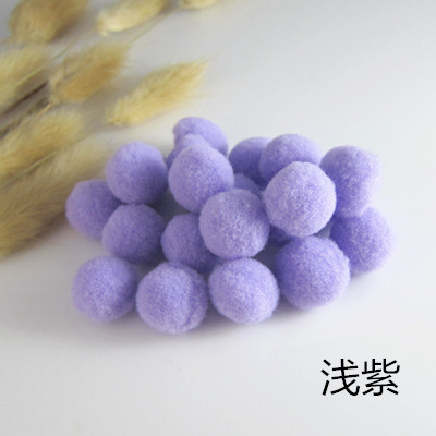 彩色毛绒球圆形球纤维棉球香薰香水101520mm棉球diy吊坠配件