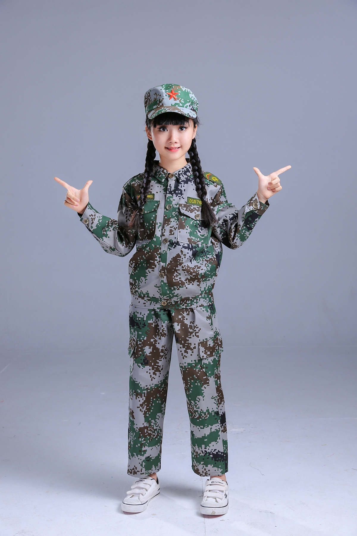儿童军装幼儿园中小学生男童女童迷彩服少儿军训演出服表演服套装
