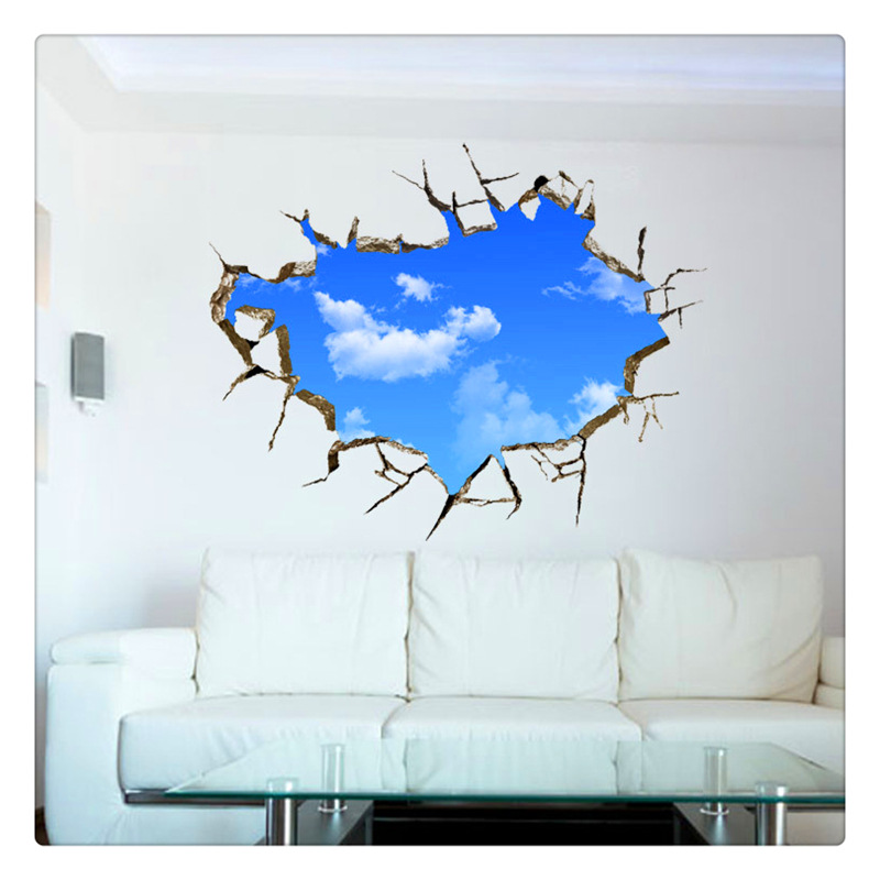 5成交853张外贸防水自粘壁纸3d立体墙贴海底世界客厅卧室简约装饰贴画