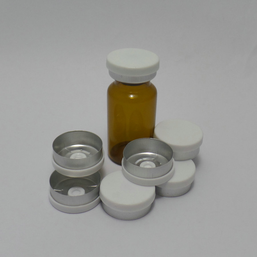 现货供应西林瓶专用铝塑组合盖13#20#白色磨砂定位盖全撕开盖