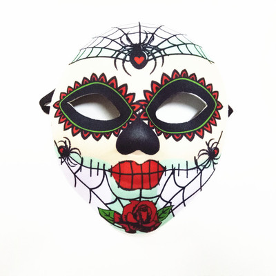 厂家直销 万圣节面具 化妆舞会道具 eva恐怖面具 蜘蛛 京剧脸谱