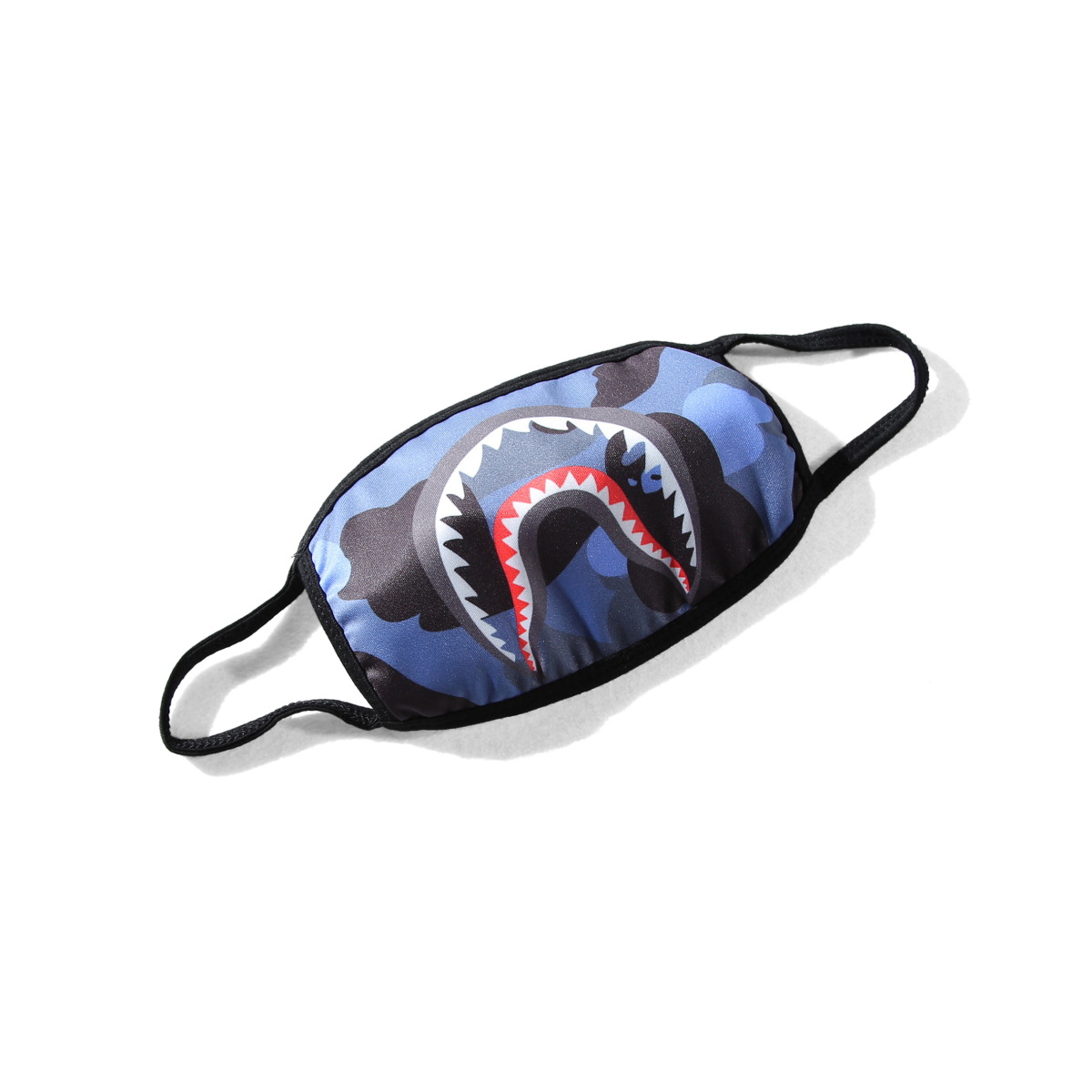 厂家批发新款潮牌鲨鱼嘴印花卡通棉质男女个性口罩