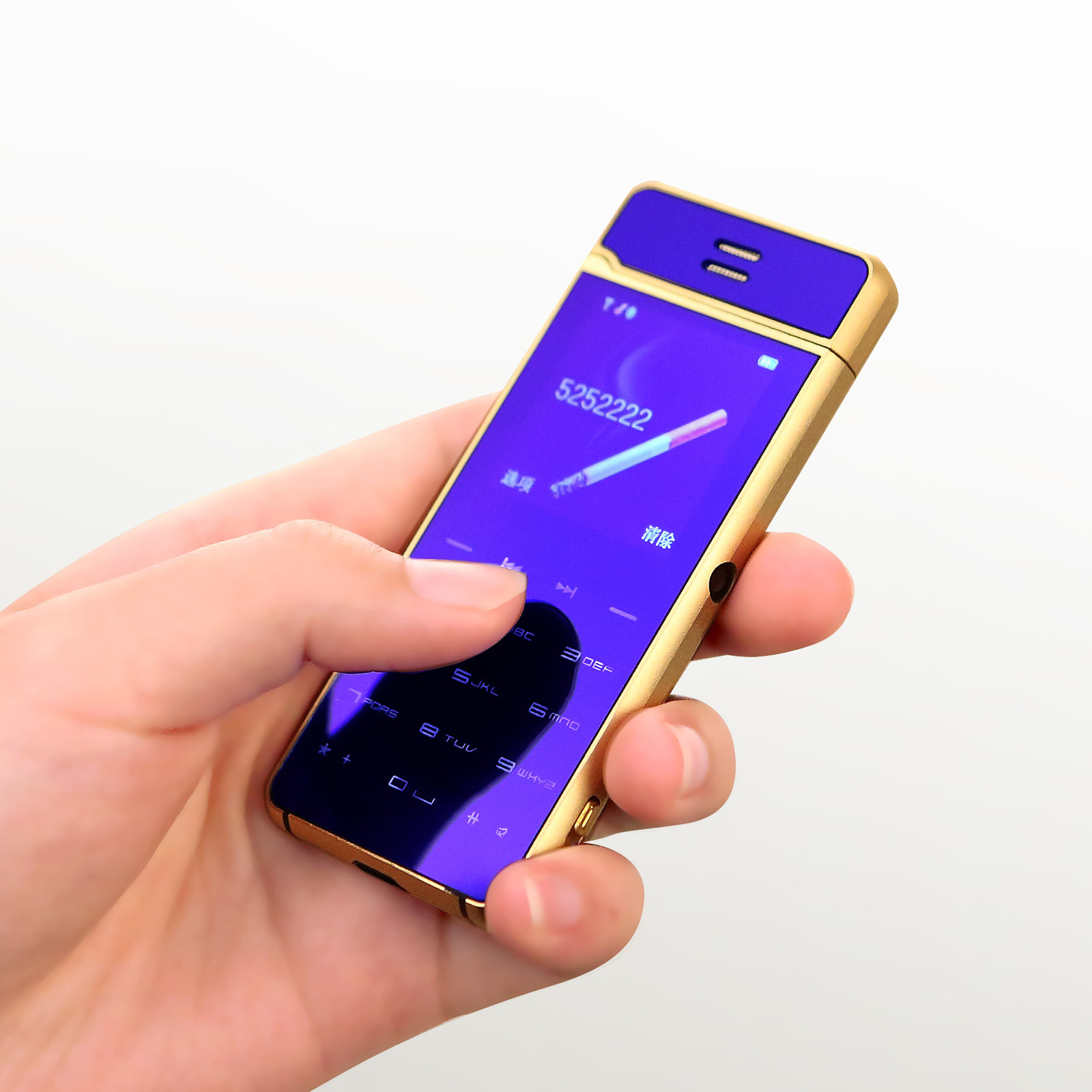 工厂直销时尚大气打火机手机小牛皮迷你打火机手机男人高端礼品礼物