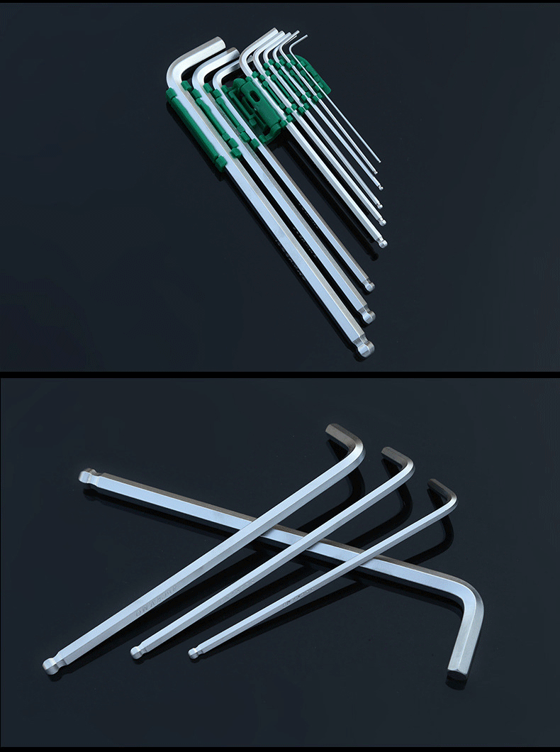 厂家直销久兴公制加长球头六角扳手9件套装内六角螺丝刀一件代发