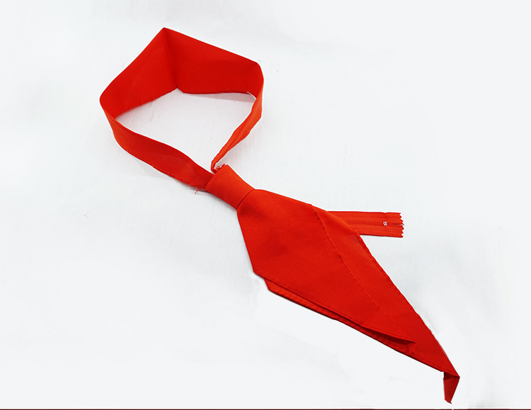 批发 免打结红领巾 拉链式红领巾 大号 棉布料 中小学生红领巾