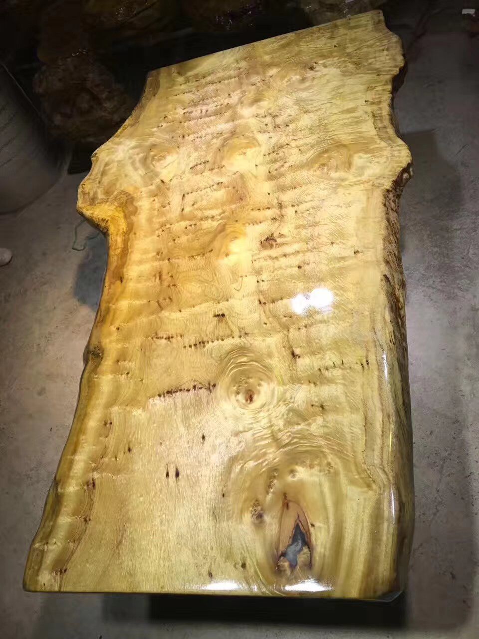 金丝楠原木大板黄金樟实木茶几茶桌红木家具吧台老板桌书桌餐桌