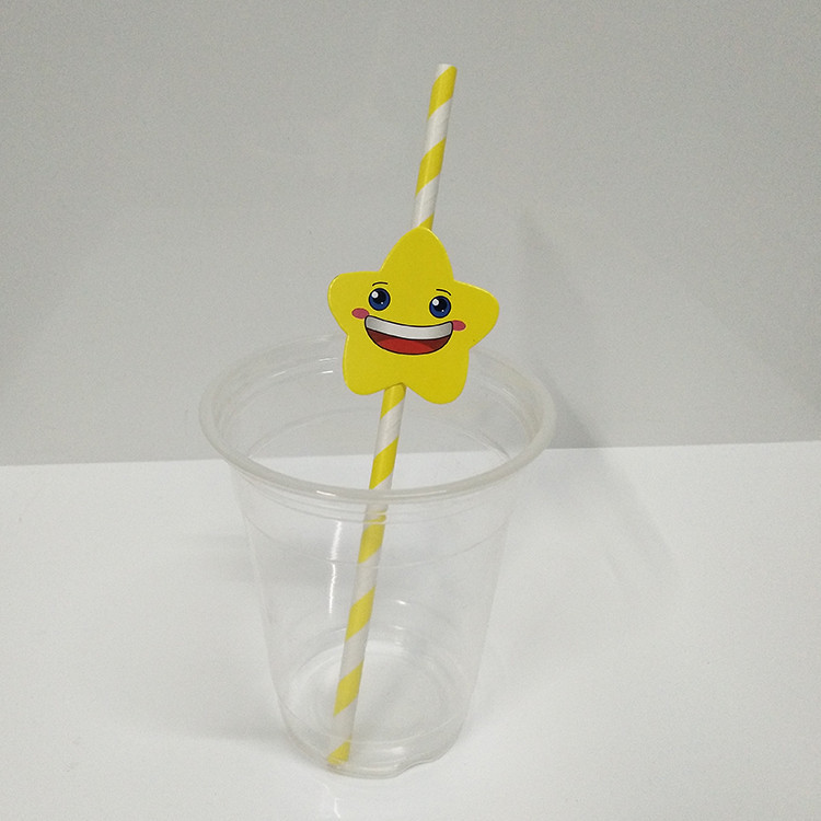 派对装饰海星笑脸卡通纸吸管 带卡片 纸质吸管1支价_义乌市尧胜日用品