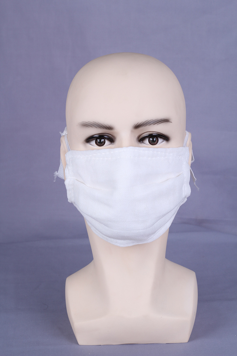 12层30x30支高密度脱脂全棉纱布口罩防尘保暖医用防护口罩