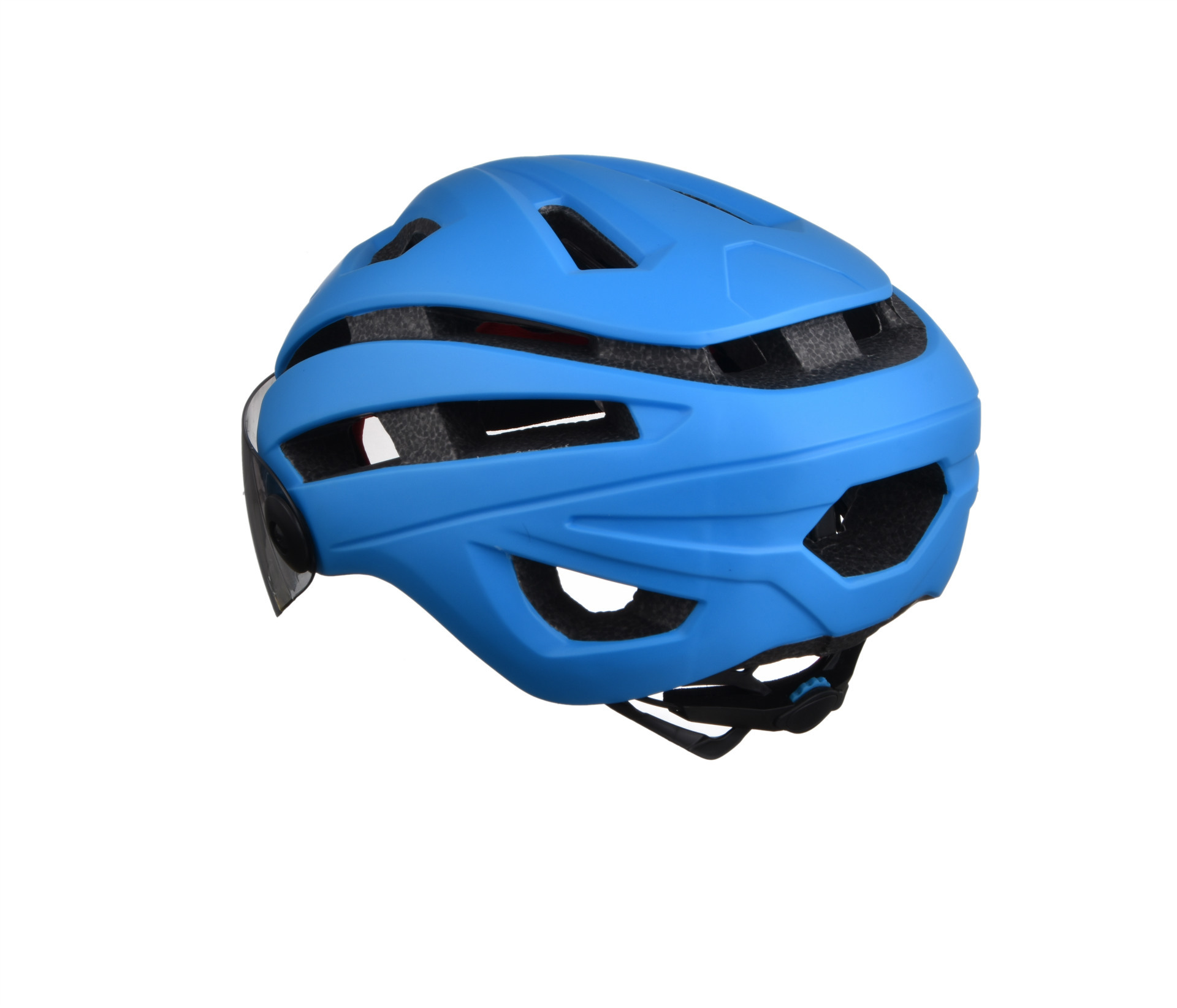 工厂直销山地车公路一体成型磨砂带风镜骑行头盔自行车头盔安全帽