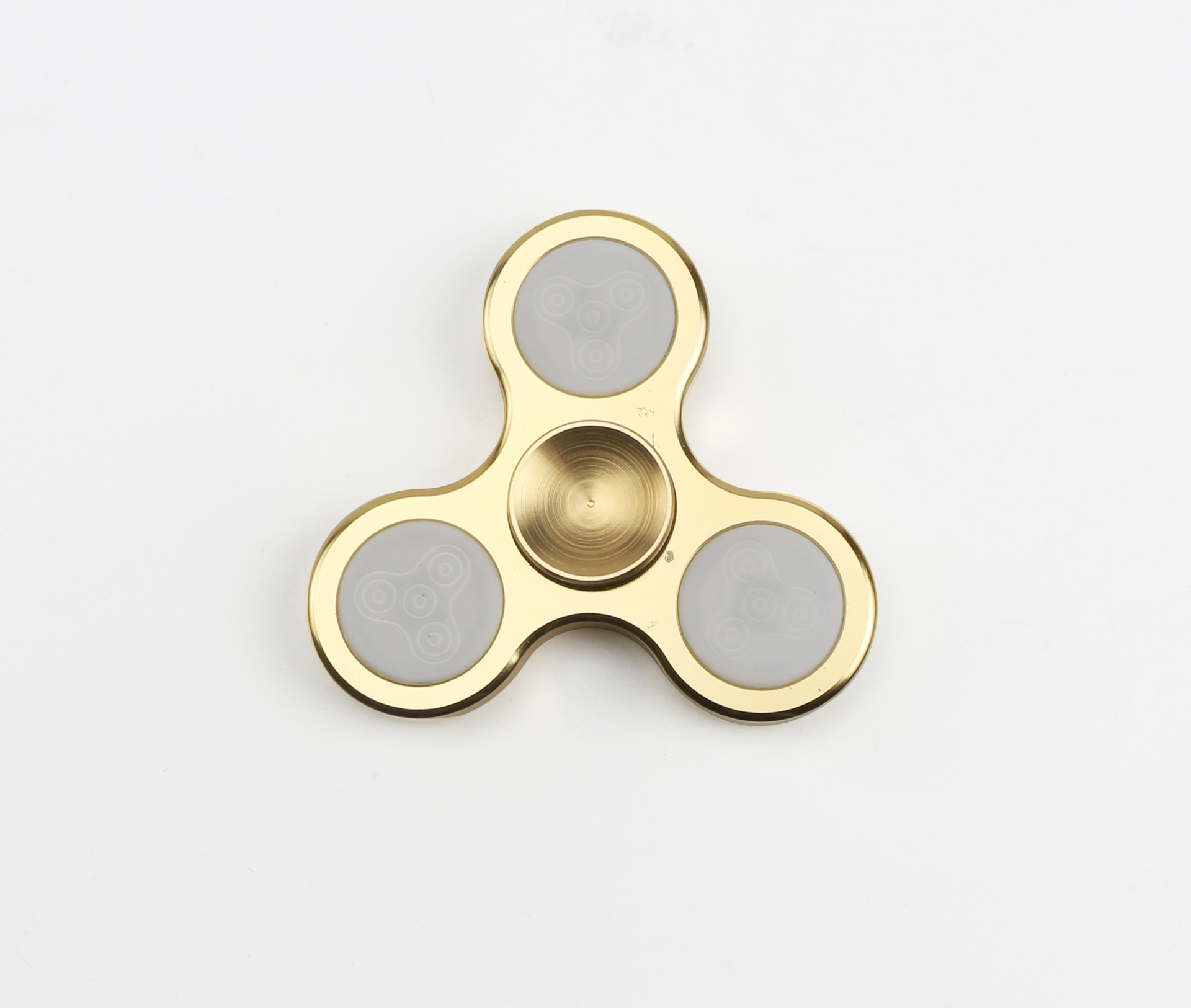 跨境爆款铝合金指尖陀螺 金属led发光手指陀螺地摊亚马逊玩具代发