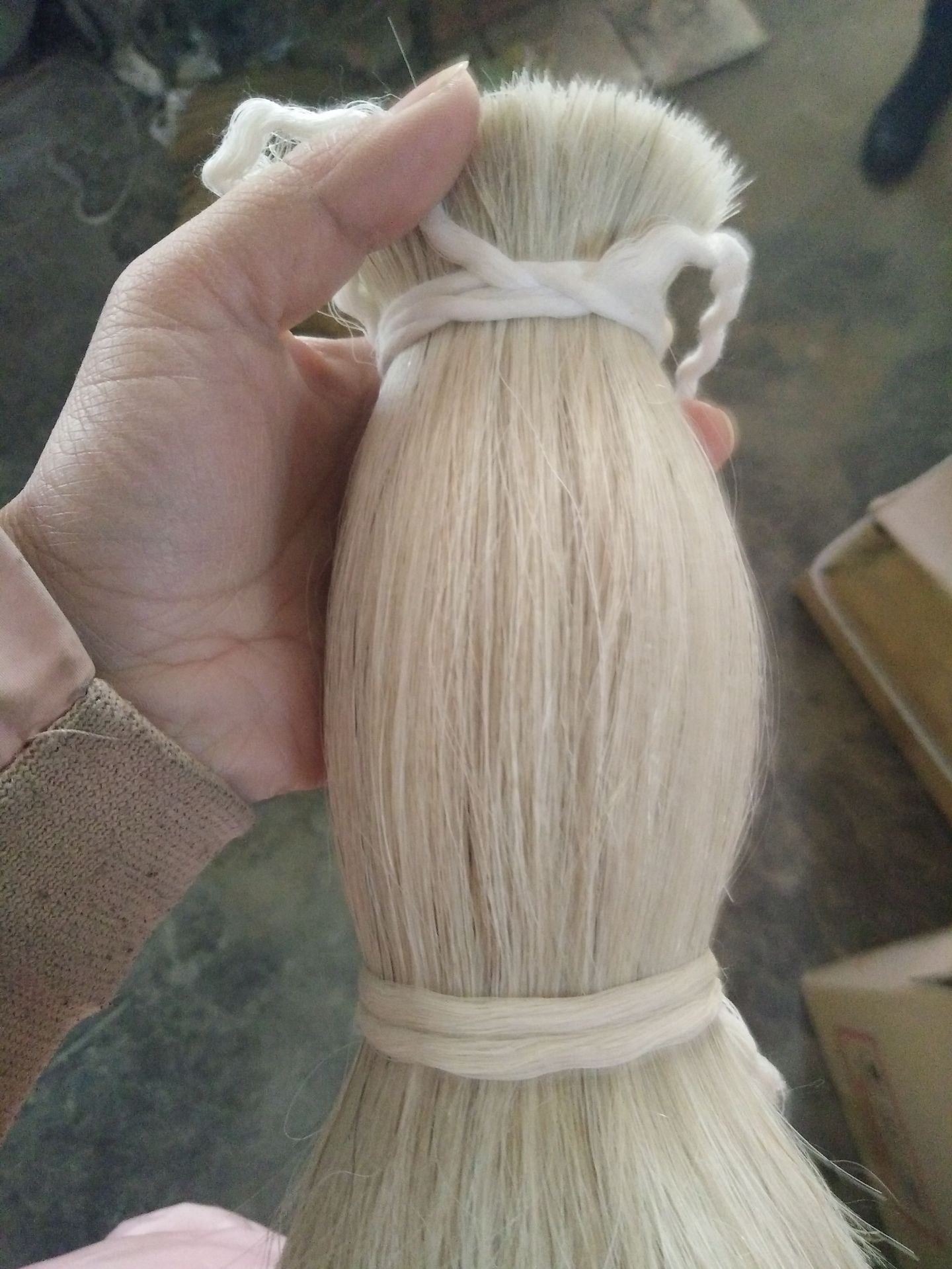 白色黑色棕色褪棕色琴弓马尾毛