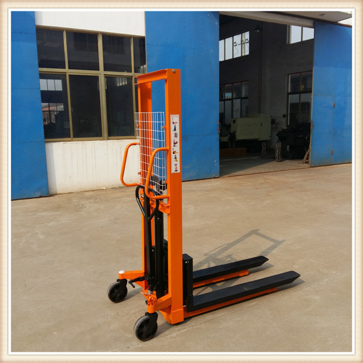 上海1吨2吨3吨手动液压装卸车堆高机 液压搬运堆放车手动铲车