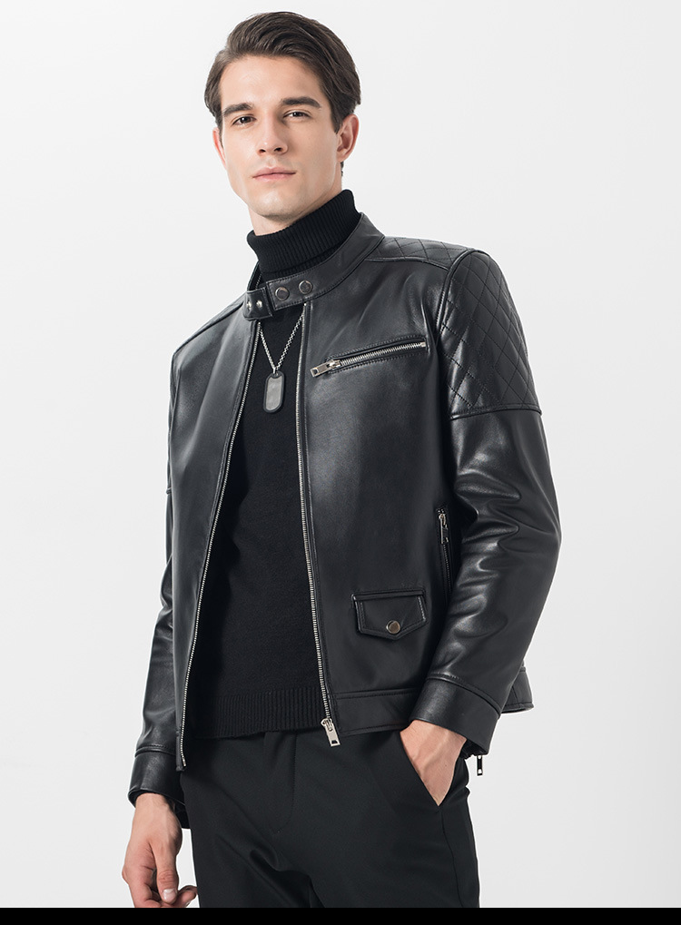 电视剧人民的名义候亮平同款真皮夹克男士机车单皮皮衣外套