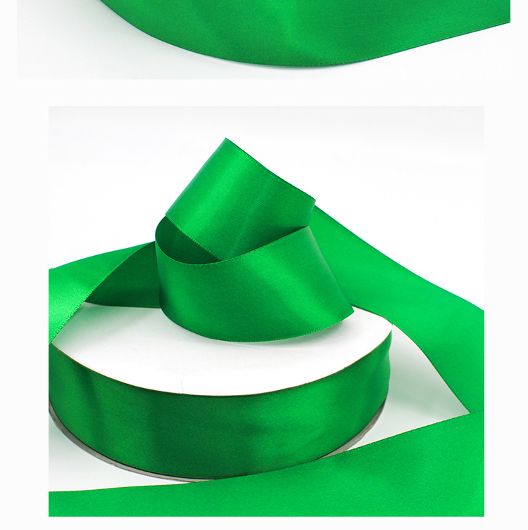 绿色涤纶带 高密度丝带 婚庆彩带 绸带服装配饰缎带织带 厂家直销