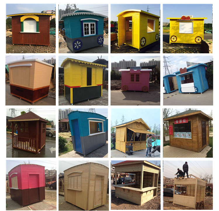 可移动售货亭公园景区仿古售票屋定制设备房小区岗亭碳化木-阿里巴巴