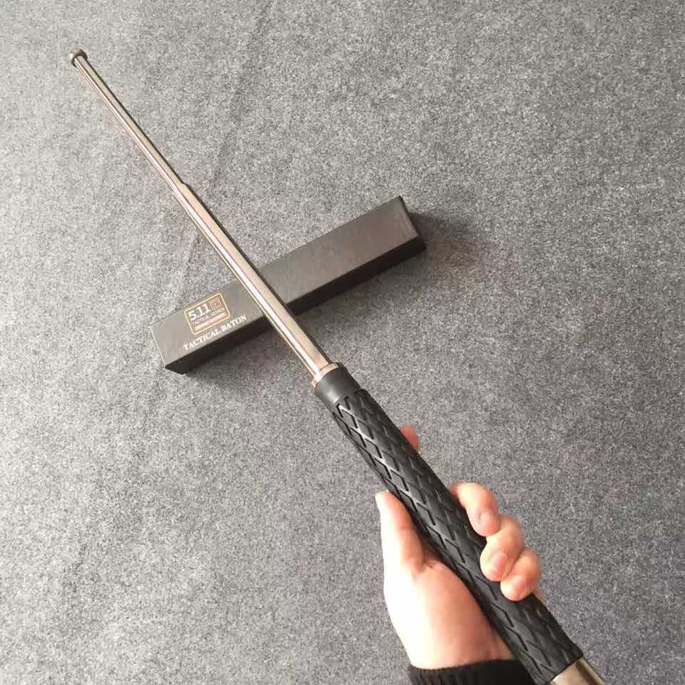 美国511正品甩棍甩鞭三节野人甩棍伸缩棍防身棍黑盒野人谷甩棍