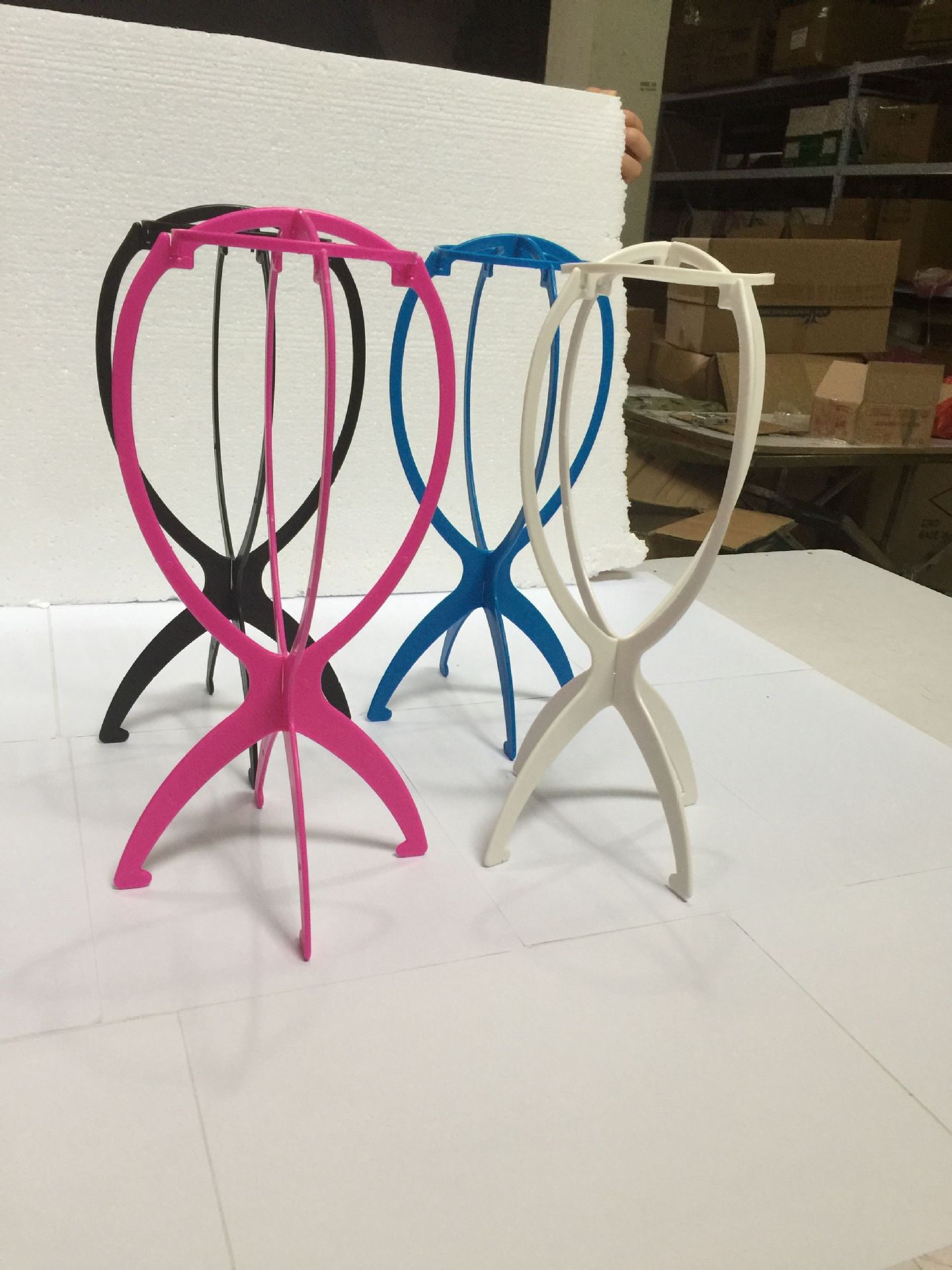 塑料假发支架假发工具配件护理帽子放置假发架子头模 支撑架子