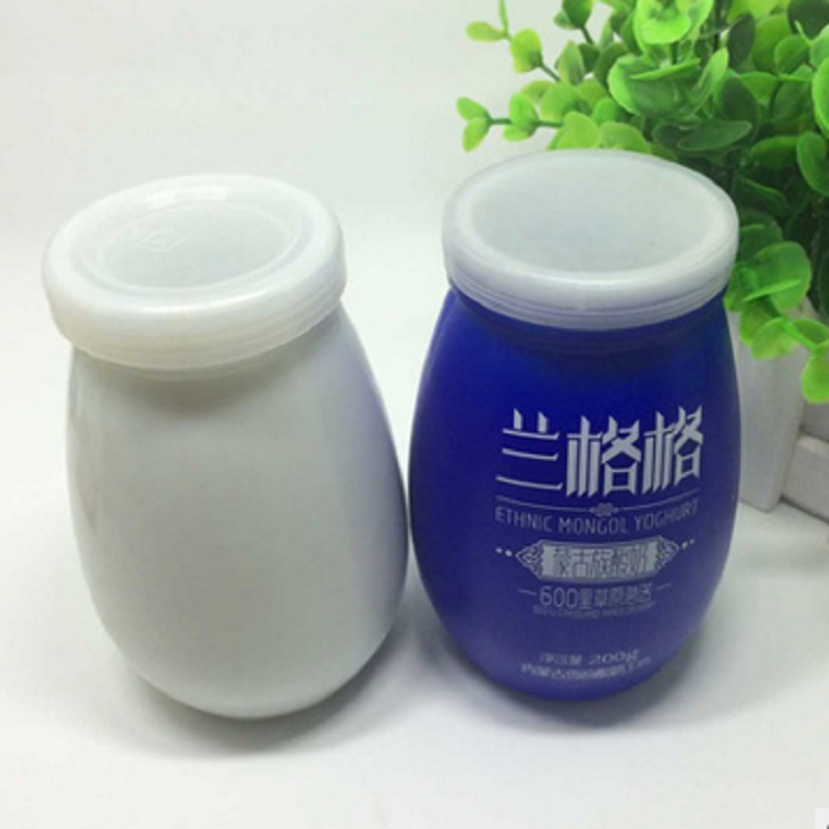 厂家直供乳白料玻璃酸奶瓶老酸奶玻璃瓶鲜奶玻璃瓶可印制