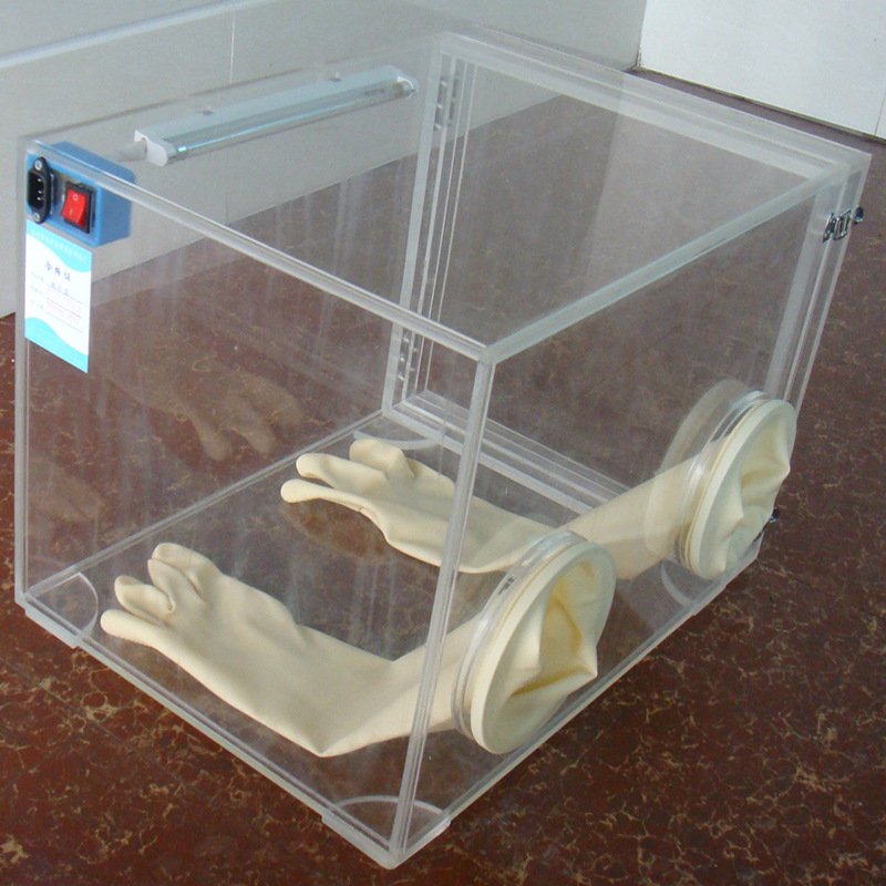 亚克力透明操作箱 有机玻璃密封手套密封箱  真空测试手套工作箱