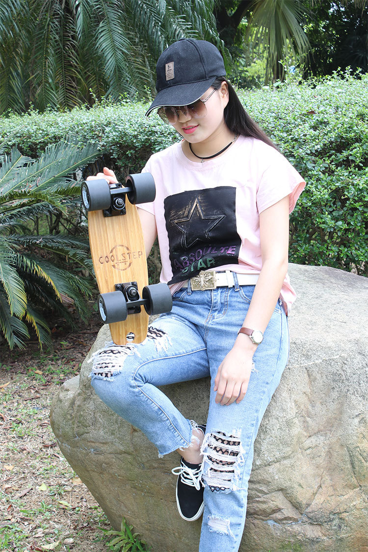 coolstep迷你小滑板四轮成人单翘便携小滑板公路小鱼板刷街代步