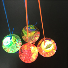 新款热卖带线弹力球 发光带绳水晶球儿童跳跳球发光玩具（5.5cm）