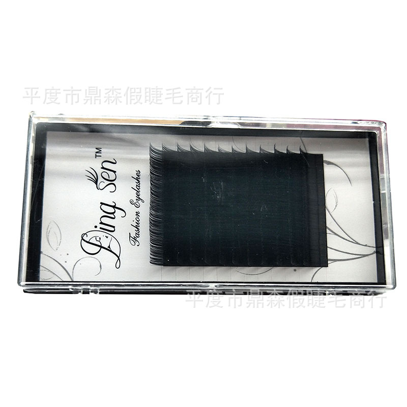 Dingsen Grafting Eyelashes Wholesale 12 Rows Eyelashes Fine Soft Silk Protein Wool C Volume 0.07 Thickness Logo