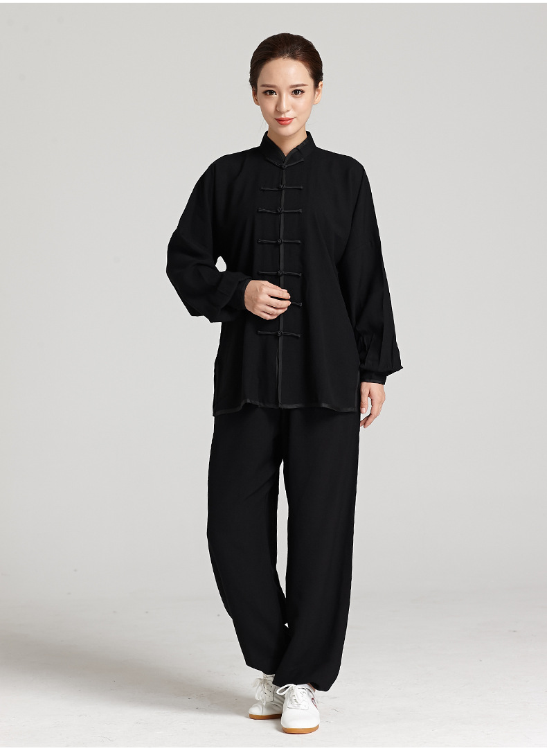 武农夏季新款太极服女棉麻透气成人武术服户外练功服晨练服装批发