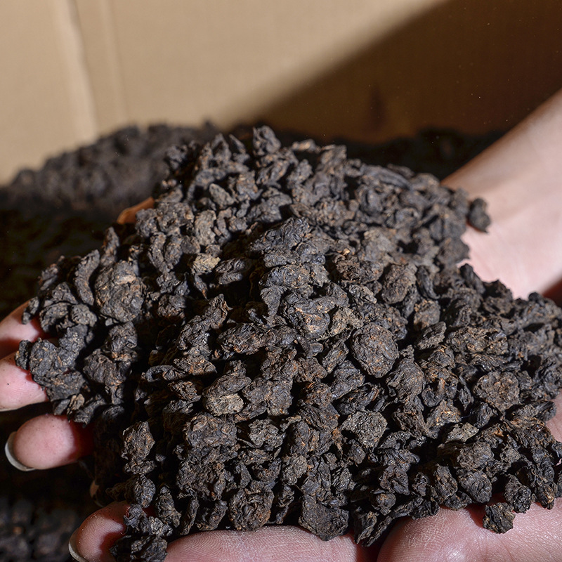 茶化石普洱茶熟茶散茶 茶化石碎银子500g 普洱茶化石散装 碎银子