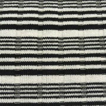 黑白条纹纺织针织面料t恤四面弹力针织面料厂家