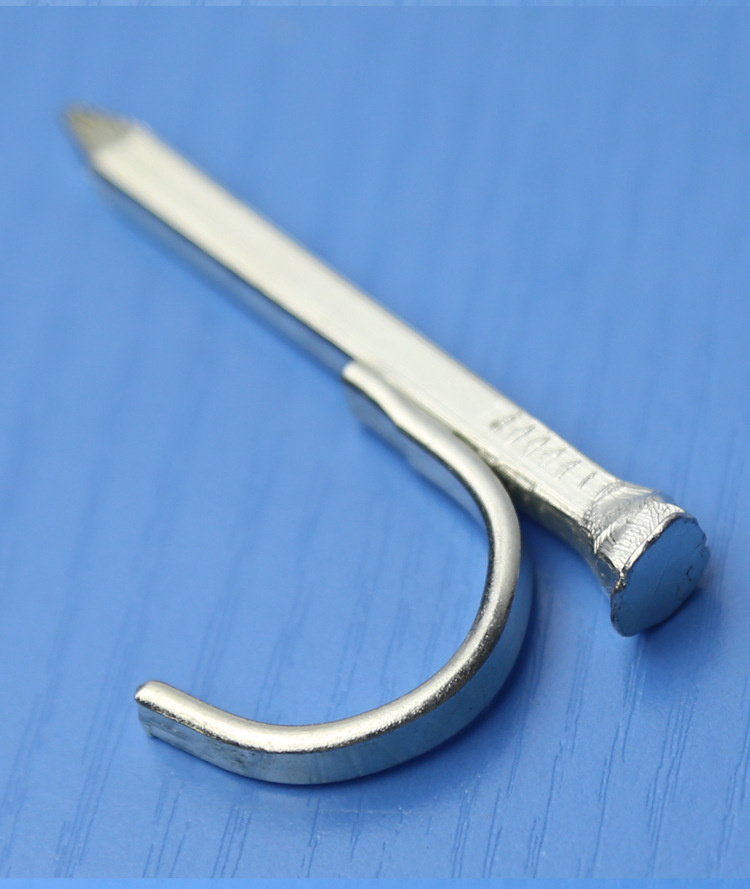 厂家批发ppr水管钩钉 加硬优质淬火镀锌方钉 4分 6分1寸勾钉 管夹