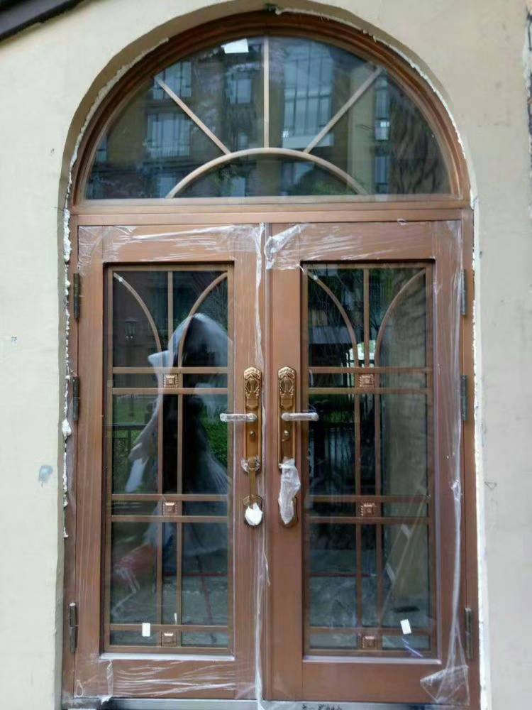 304玫瑰金工艺大门 彩色不锈钢防盗门直销