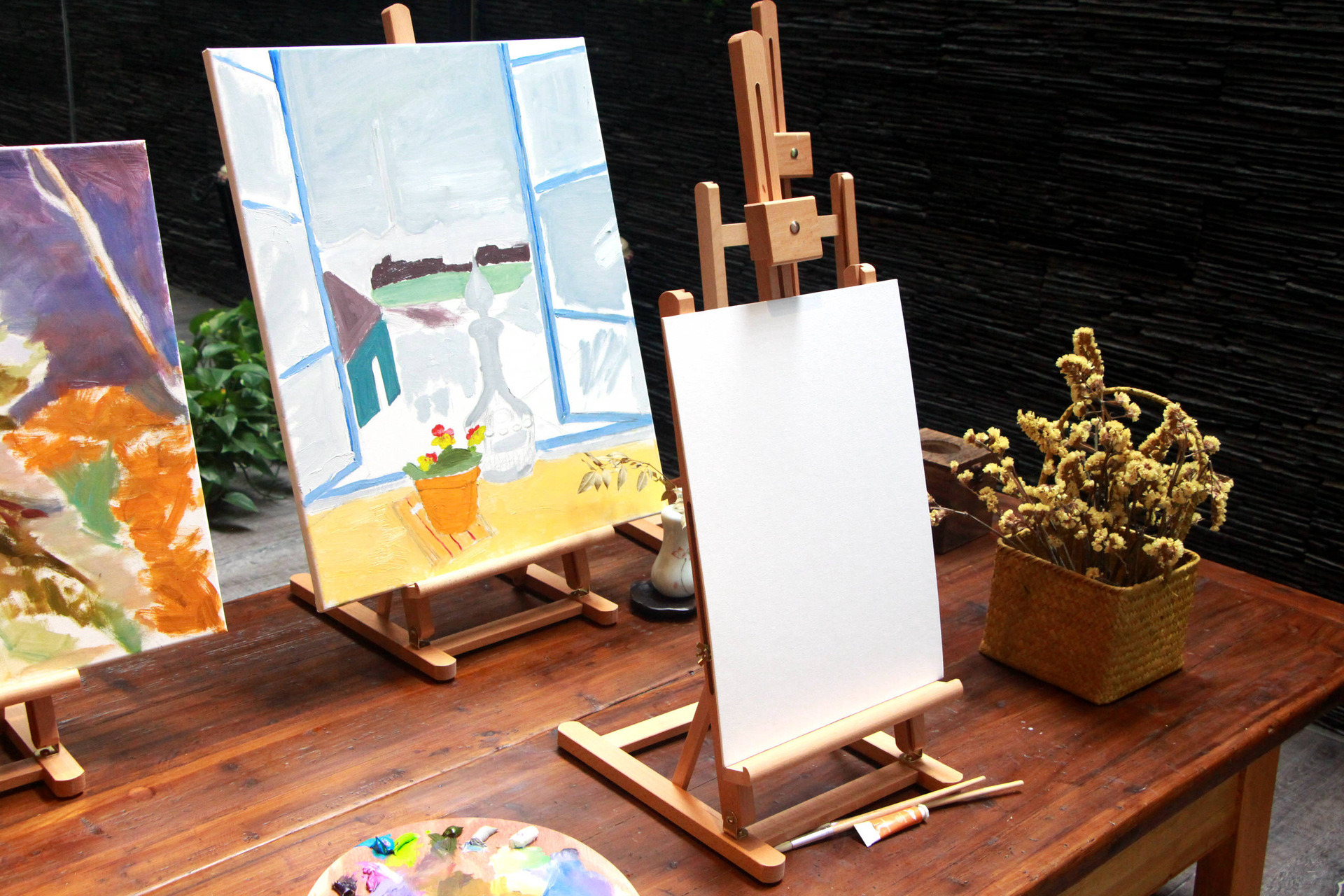 新品大促纯棉油画板 学生专用亚麻布面丙烯颜料油画板厂家直销