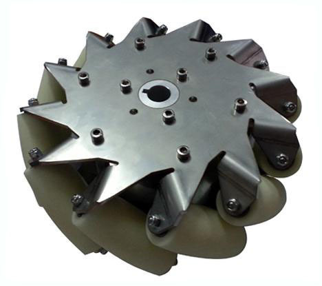 8寸203mm不锈钢万向轮麦克纳姆轮14138s