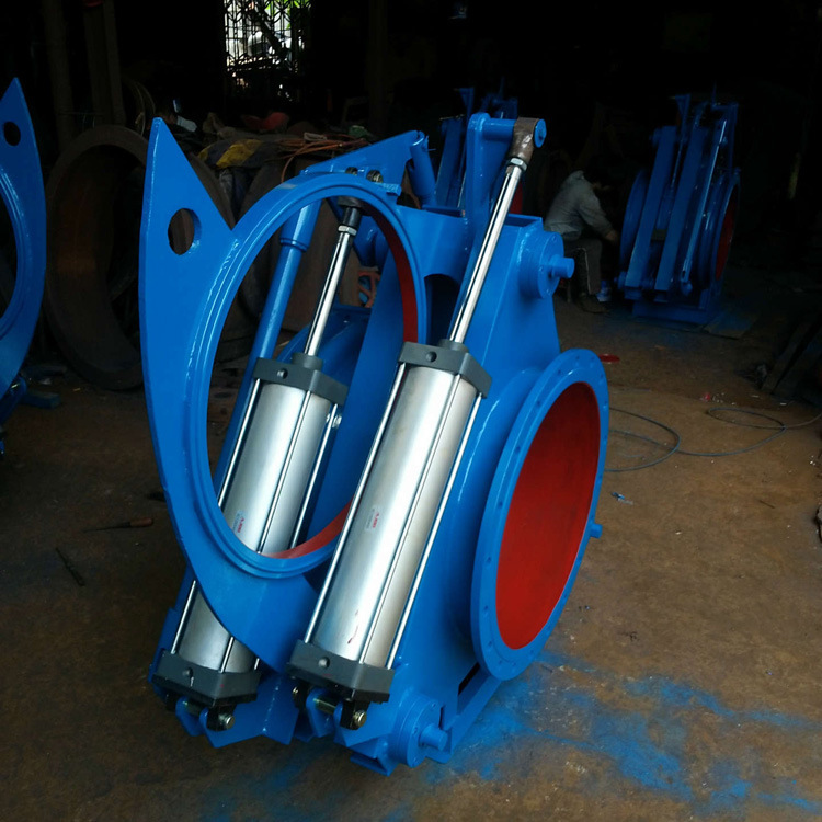 f643x气动盲板阀 煤气切断 防爆 气动推杆式 气动扇形盲板阀