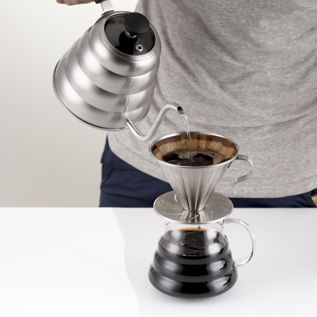 咖啡过滤网 不锈钢手冲咖啡壶免滤纸过滤网 滴漏式漏斗茶叶过滤杯