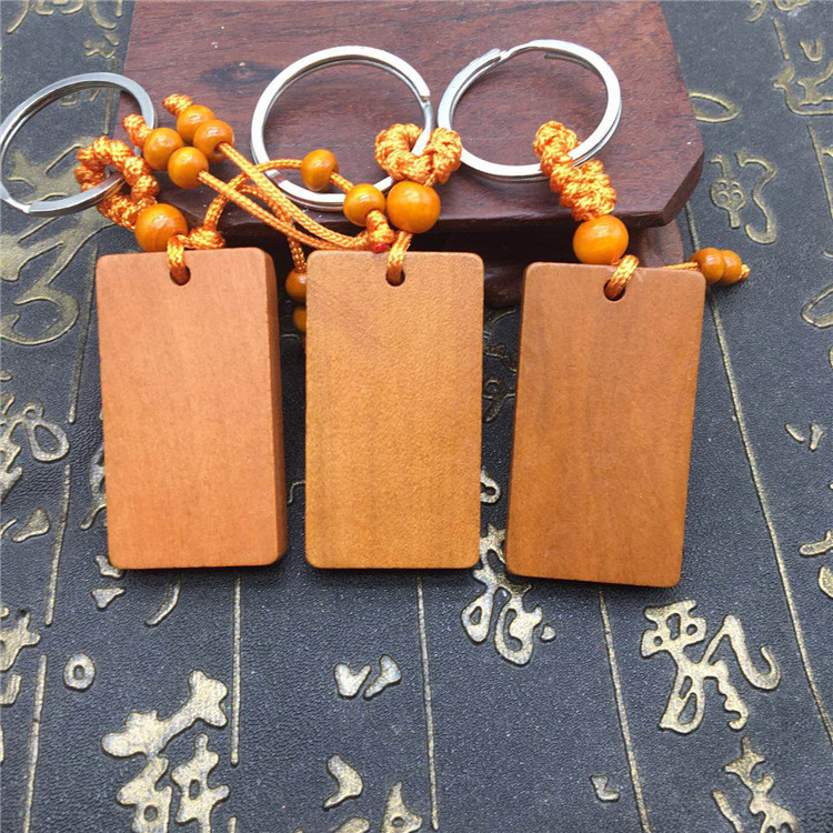 创意实木挂牌吊牌空白板小木牌桃木钥匙扣光板diy雕刻字厂家批发