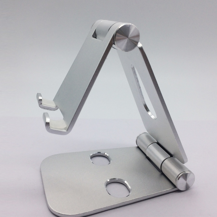 折叠双转轴平板手机支架 新款苹果8铝合金手机展示手机平板支撑架