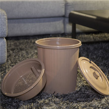 新款热卖茶叶过滤垃圾桶 塑料茶渣桶 加厚带盖带滤层排水茶叶桶