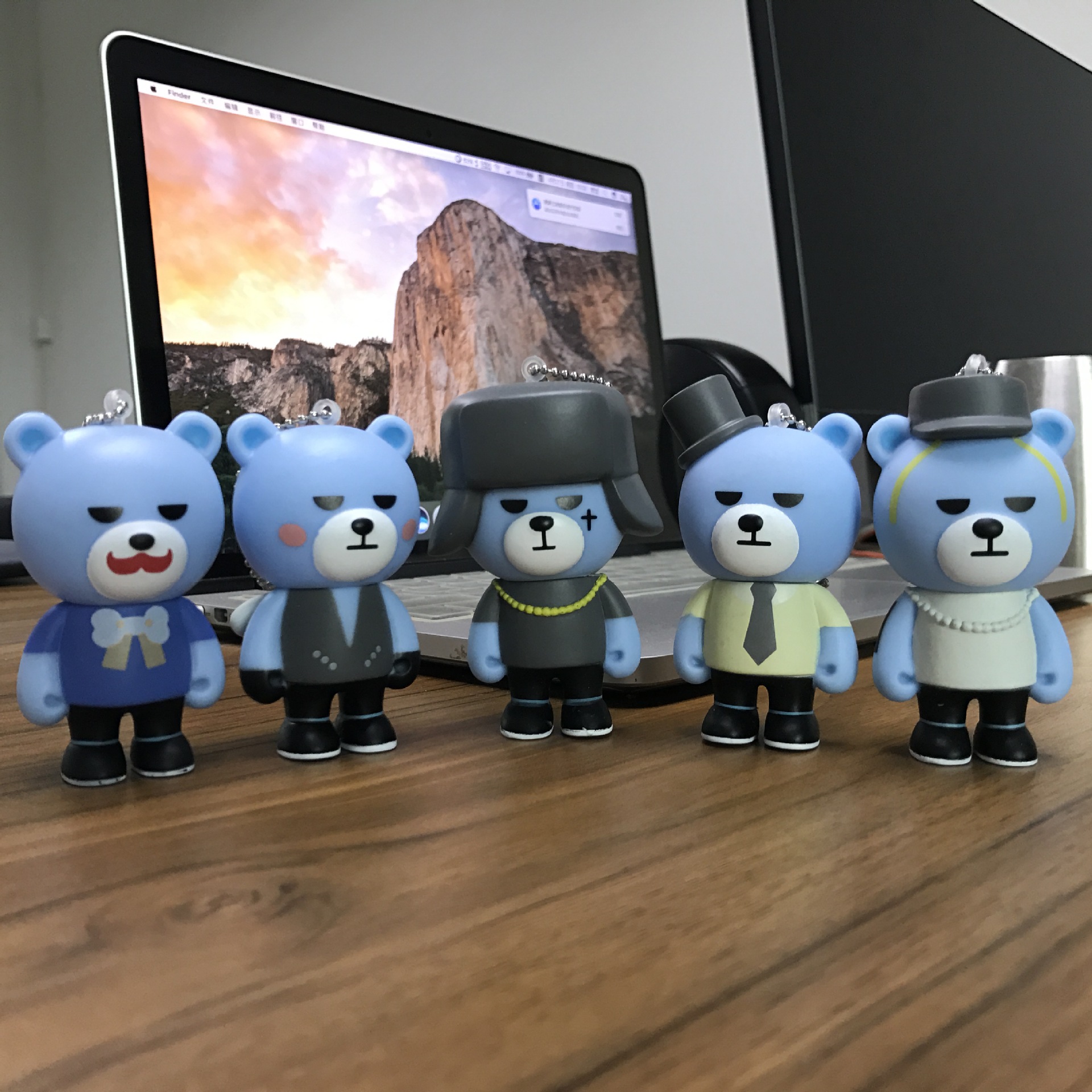 现货批发人气爆款bigbang周边权志龙gd熊爆炸熊搪胶公仔钥匙扣