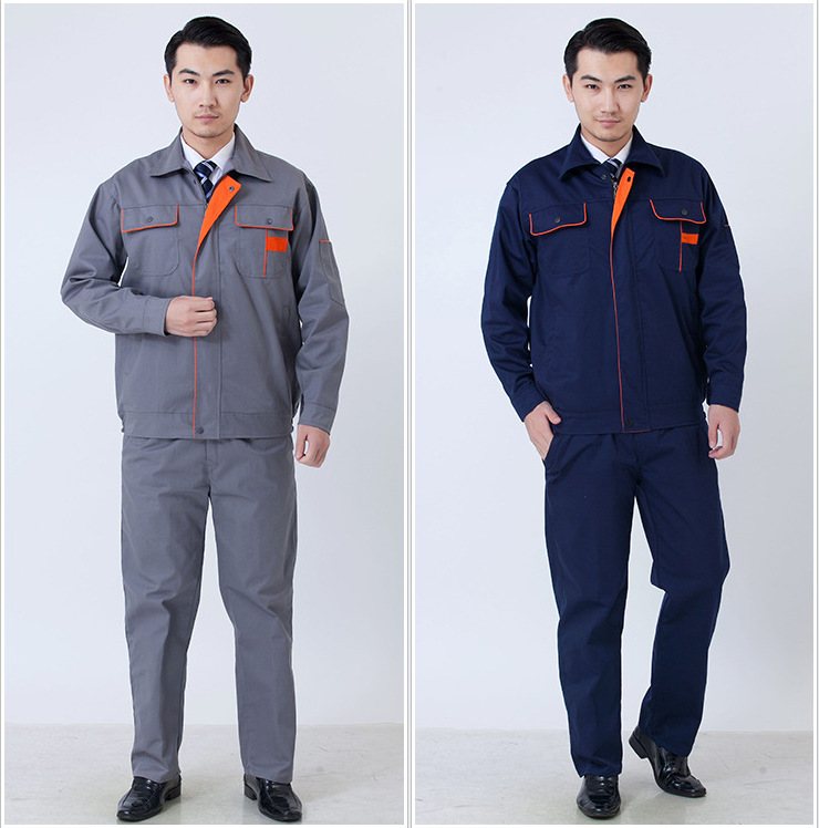 钲兴厂家春秋季长袖工作服套装男女汽修厂服工人工厂车间夹克
